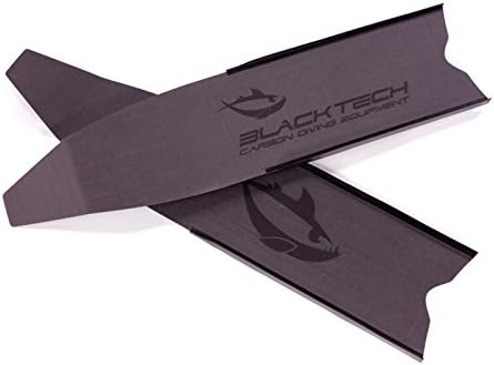 BlackTech DEEP Carbon Fiber Free Diving Fin Blades, Medium