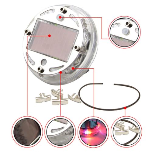 Luces de tapacubos solares led evitan accidentes en la oscuridad 5