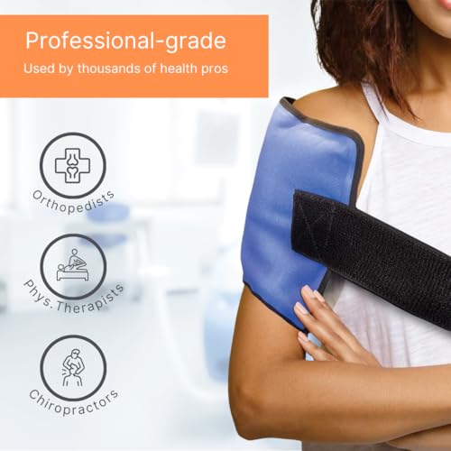 FlexiKold Ice Packs for Injuries Reusable with Straps – Cold Compress Gel Cold Pack, Ice Pack for Knee, – Flexible Medical Ice Wrap for Back, Shoulders, Legs, Muscle Pain – Standard – 2 Pk - Thumbnail 3
