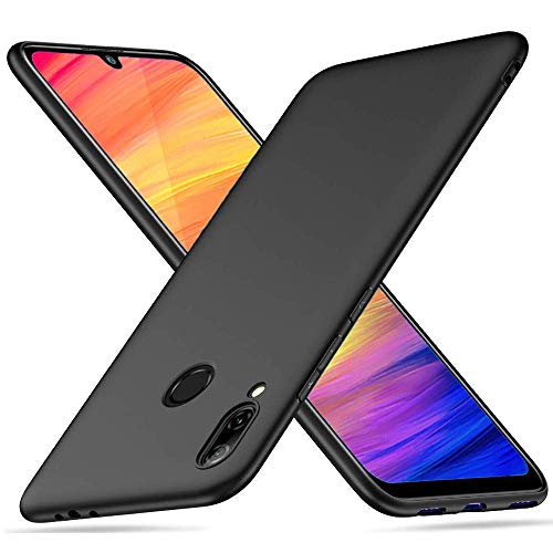 Toppix Compatible with Xiaomi Redmi Note 7   Redmi Note 7 Pro Case, Slim Soft TPU Silikon Cover [Anti Slip] [Scratch Resistant] Bumper Cover for Xiaomi Redmi Note 7   Redmi Note 7 Pro (Matt Black)