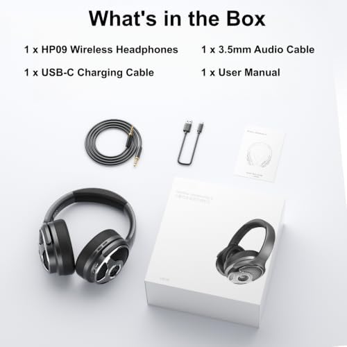 JKNKCO HP09 2 in 1 Over Ear Headphones & Portable Speaker Bluetooth 6.0 — view 8