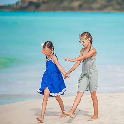 Craftshou 8 Pieces Round Flower Sunglasses Multicolor Flower Shaped Sunglasses Cute Outdoor Beach Sunglasses For Kids Girls #TOP4