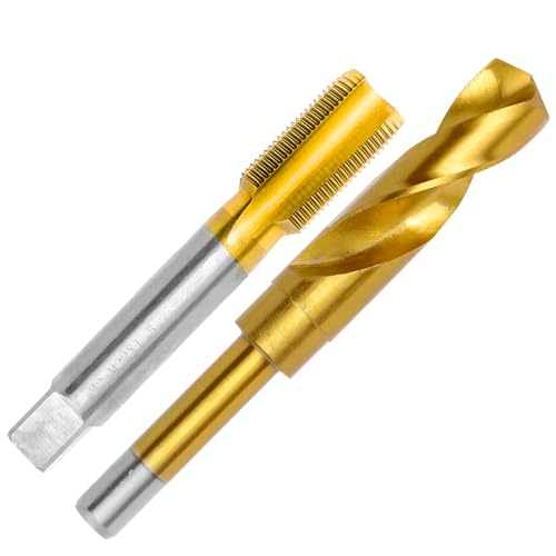 Image of M22x1.5 Tap and 20.5mm Drill Bit Kit, M2 HSS Metric Drill and Tap Set, Combination of Drill and Tap Kit for Metal