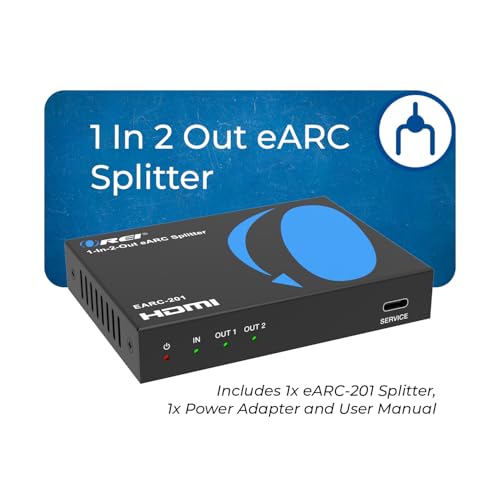 OREI eARC Audio Splitter 1 in 2 Out – HDMI ARC/eARC Audio Extractor & Splitter, Dolby Atmos, DTS:X, TrueHD, CEC Volume Control, Dual Soundbar Audio Adapter by OREI - Image 9