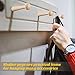20 Pieces Wooden Shaker Peg Screw-on Pegs 3.62 Inch Long Unfinished Wood Shaker Racks for Hanging Clothes Hats Towel and More DIY Paint Color (Wood Color)