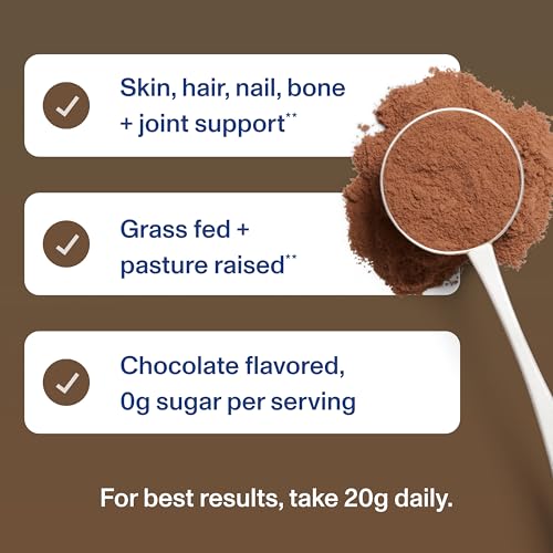 Image of Vital Proteins Collagen Peptides Powder Supplement, Hydrolyzed Collagen for Skin, Hair, Nails & Joints, Chocolate, 28 Servings