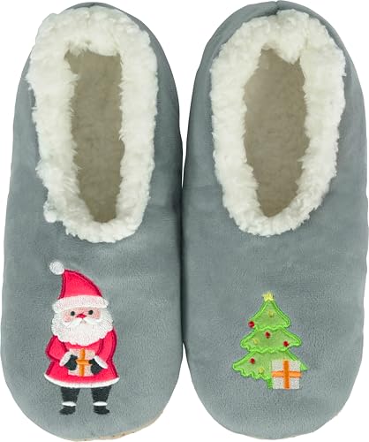 Image of BenSorts Fuzzy Slipper Socks for Women Funny House Slippers with Grips | Warm Cozy Cute Socks Non Slip Gifts Thick Stocking Stuffers Christmas