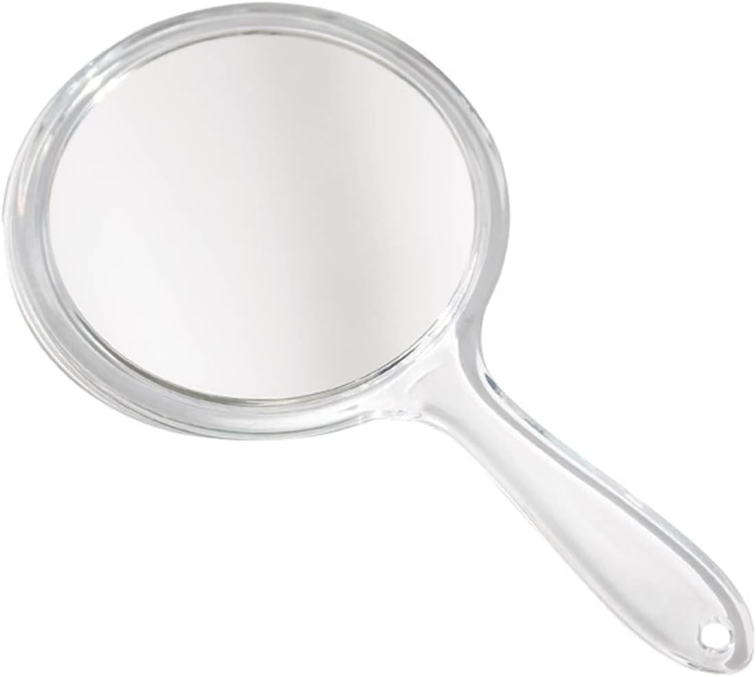 Handle Double-Sided Ladies Portable Handheld Small Round Vanity