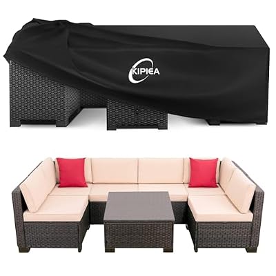 Kipiea Patio Furniture Covers Waterproof Winter, Heavy-Duty 420D Outdoor Patio Furniture Set Covers, No Tears Anti UV No Fading (79" L x 79" W x36" H)
