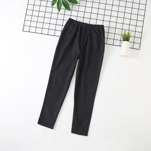 Kids Boys Girls Dress Pants Elastic Waist Pants Spring Fall Back to School Pants Skinny Pants Flat Front Khaki Pants2