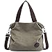 DIRRONA Élégant Femmes Sac à Main en Toile Toile Sac D'épaule Haute Capacité Sac Hobo École Achats Sacs Bandoulière Sac de Plage Vert