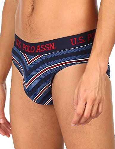 Image of U.S. Polo Assn. Stripe Cotton Spandex I001 Briefs - Pack Of 1