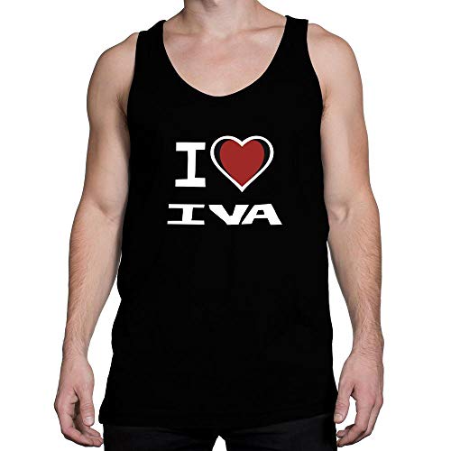 Idakoos I Love Iva Bicolor Heart Tank Top - negro - Medium