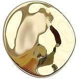 Art Deco Geometric Irregular Round Brooch Pin, Gold Geometric Metal Brooch Pin, 5 cm Vintage-Inspired Alloy Lapel Badge, for Women Men, Coat Scarf Dress Accessory