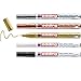 edding 780 Glanzlackmarker - schwarz weiß gold silber kupfer (metallic) - 5er Set Lackmarker - extra-feine Spitze 0,8mm - Lackstift für Glas, Stein, Holz, Kunststoff und Papier - wasserfest, sehr dünn