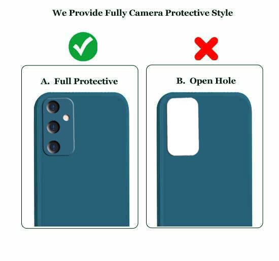 Image of A rtistque Liquid Silicone Matte Shockproof Flexible with Camera Protection Soft Back Cover Case for Samsung Galaxy M23 5G - Blue