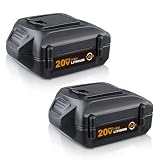 DASNITE 2Packs WA3520 7.0Ah Li-ion Replacement for Worx 20V Battery Lithium WA3525 WA3575 WA3578 Compatible with Worx Battery 20 Volt WG151s WG155s WG251s WG890 WG891 Cordless Tools