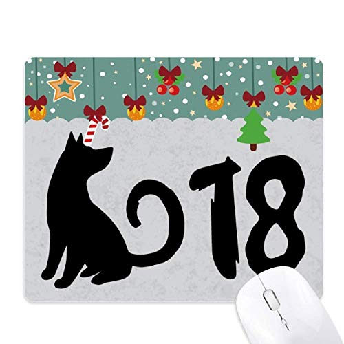 Tapis de souris Noël en caoutchouc premium motif Lovely Dog Happy New Year