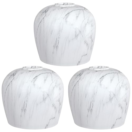Image of 3 Pack 6.3 Inch Marble Replacement Glass Lamp Shade Pendant Ceiling Chandelier Wall Sconce Light