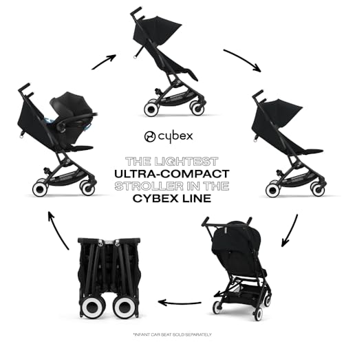 Cybex Libelle 2 Travel pockit Baby Stroller - Lightweight Carry-On Travel Stroller for Airplane with One-Hand Recline, Compatible with CYBEX Car Seats, Magic Black - Image 4
