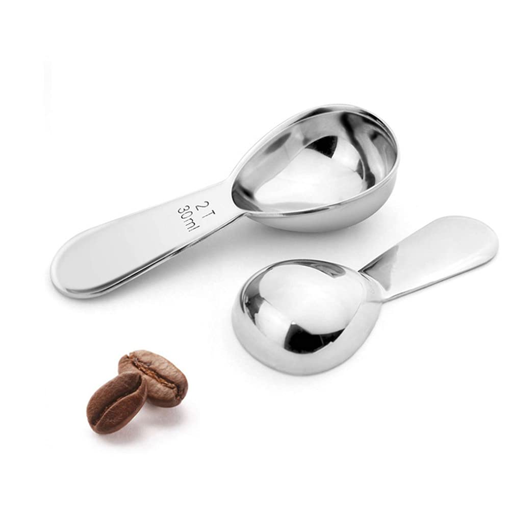 2 Cucchiaini Da Caffè In Acciaio Inox 304, Misurini 30 Ml Per Caffè, Tè, Zucchero E Spezie