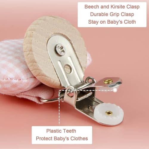 Image of Pacifier Clips - 5 Pack Paci Holder Baby Boys Girls - B