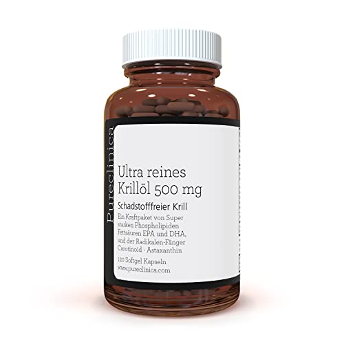 ULTRA REINESULTRA REINES KRILLÖL 500mg x 120 Kapseln - aus den unbelasteten Gewässern der Antarktis. Reich an Astaxanthin und Omega 3 Cover
