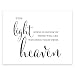 Andaz Press Wedding Party Signs, Formal Black and White Print, 8.5x11-inch, This Light Burns to Honor Those Who are Watching Today from Heaven Memorial Candle Table Sign, 1-Pack