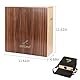GECKO Cajon, Cajon Drum, Portable Cajon - Doppelseitiges Design | Eine Seite mit Triple Bongo Tönen, One Side Guitar String Cajon Sound | Hand oder Brush Play | Aus Birke und Walnuss | Inklusive