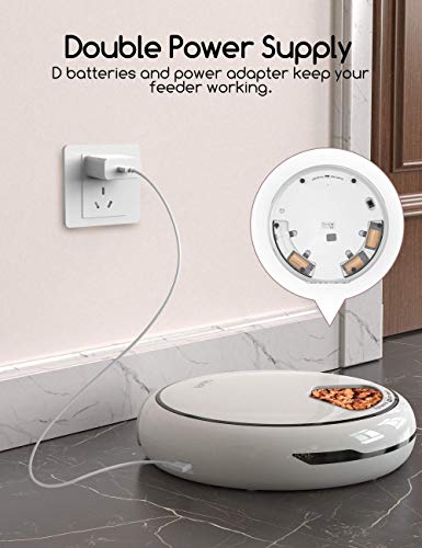 Faroro Automatic Cat Feeder Dry Wet Food Dispenser with Programmable Timer Up 5 Meals per Day 10s Voice Recorder for… - Image 8