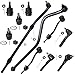 Detroit Axle - 11PC Front Suspension Kit - Track Bar, Outer Tie Rods, Sway Bar Links, Upper and Lower Ball Joints for 1997-2000 2001 2002 2003 2004 2005 2006 Jeep Wrangler/Jeep TJ