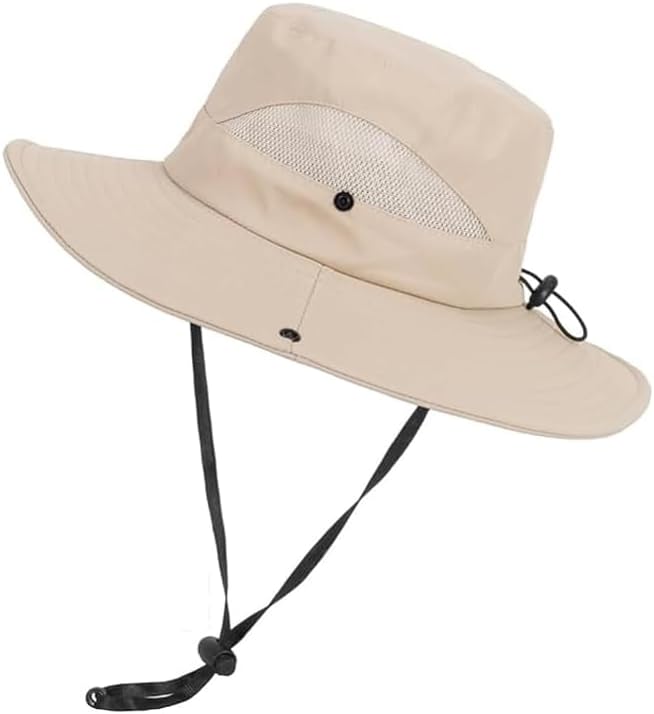 Kids-Breathable-Mesh-Bucket-Hat Wide Brim UV Protection Summer Outdoor Fishing Beach Sun Hat for Boys Girls 5-9 Years - Image 7