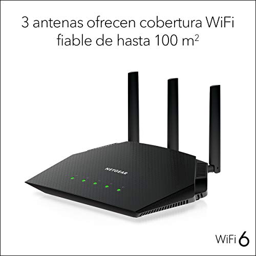 Netgear-RAX10-Router-WiFi-6-AX1800-de-4-transmisiones-velocidades-de-hasta-18-Gbps-Cobertura-de-hasta-100-M2-y-20-Dispositivos