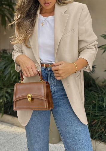 PrettyGarden Women's Casual Business Lapel Open Front Long Sleeve Suit Jacket with Pockets
| Women's Business Casual Pockets Blazer PrettyGarden 2025 Long Sleeve Blazers
| PrettyGarden 2025 Women's Business Casual Open Front Suit Jacket with Pockets