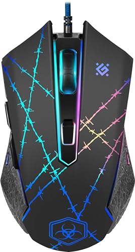 Defender Forced GM-020L souris USB Optique 3200 DPI Ambidextre Noir - Souris (Ambidextre, Optique, USB, 3200 DPI, 16 g, Noir)