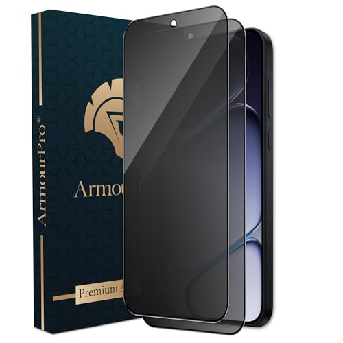 Image of ArmourPro Anti-Spy Privacy Tempered Glass for OnePlus Nrod CE 6 - Anti Peeping Screen Protector, Edge to Edge Full Coverage, 9H Hardness, Easy Installation Kit | Pack of 2