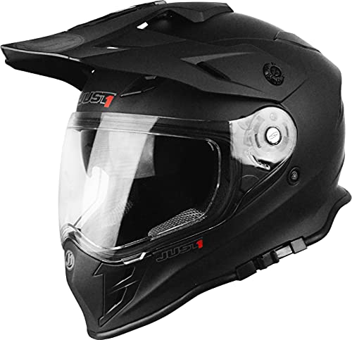 Just1 J34 Pro Solid Casco motocross, nero opaco, XS (53/54)