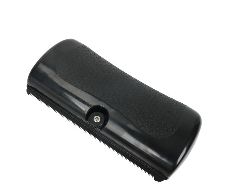 Pet Deshedding Tool Ergonomic Grooming Brush – Deep Clean Fur Remover for Loose Hair – Easy Clean Professional Coat Maintenance for Dogs & Cats (Black)