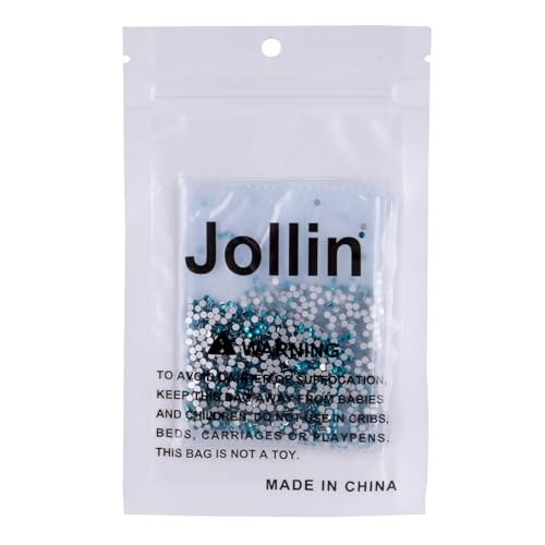 Image of Jollin Glue Fix Crystal Flatback Rhinestones Glass Diamantes Gems for Crafting Nail Art Crafts Decorations Clothes Shoes 2.0mm (ss6 2880pcs, Blue Zircon)
