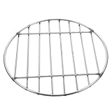 BESTonZON Grillnetz Grillrost für Außengrill Ersatz grill bildschirm im Freien Grillroste runden Grillrost rund Grillplatz Drahtgeflecht zum Grillen Rostfreier Stahl Silver