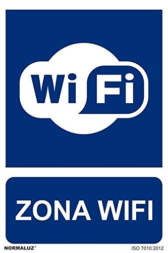 Normaluz Rd26661 - Señal Adhesiva Zona Wifi Adhesivo De Vinilo 10X15 Cm Con Cte, Ripci