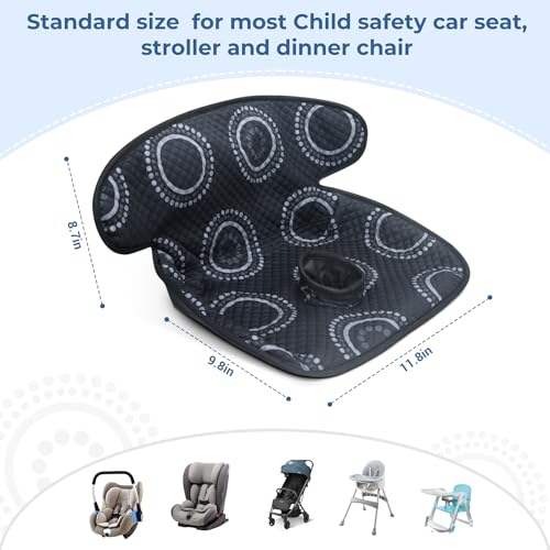 Image of COOLBEBE Infant Car Seat Protector for Potty Training, 2 Pack Dry Waterproof Car Seat Liner Toilet Training for Baby Infant Toddler, Piddle Pads Cover Car Seat Pad for Strollers & Carseat (Black,2PC)