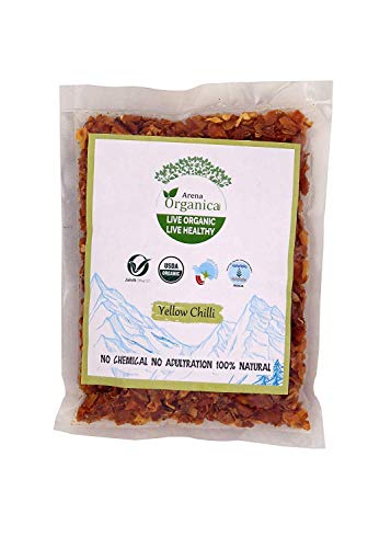 Yellow Chilli Flakes - USDA Organic & Natural - 50 GR By Arena Organica Cover