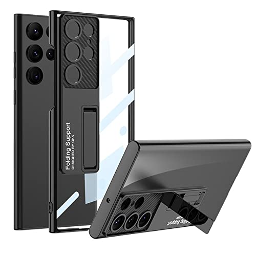Coque Samsung S23 Ultra support antichoc transparente étui noir