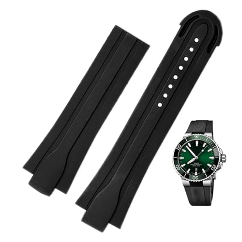 Bracelet de montre en silicone pour le sport avec boucle acier 24mm