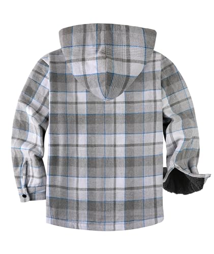 Image of SCODI Men's Flannel Jacket Sherpa Lined Plaid Fleece Hoodies Zip Up Coat | Winter Warm Outwear, Thick Sweatshirt, Outdoor, Ski, Hiking, Sports, Work, Office, Daily Wear, Machine Wash, with 4 Pockets
