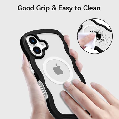 Coque iPhone 16 MagSafe compatible housse silicone noir TPU - 4