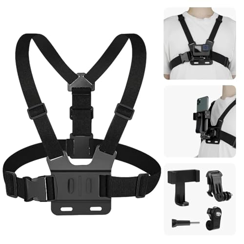 Suporte Peito Peitoral Celular Camera Ajustavel Gopro Video