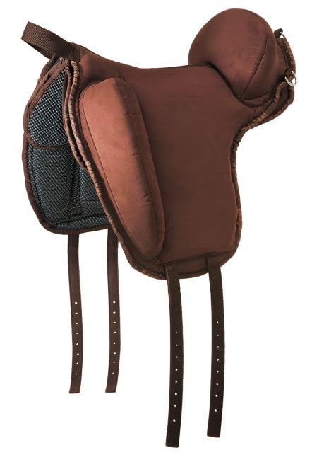 Barefoot Reitpad Physio Support braun – Rutschfestes Sattelpad – Halt gebende und rahmende Pauschen – pferdefreundliche Polsterung – Perfekt für Reiten ohne Sattel - Größe L