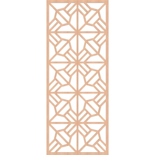 Image of 25 3 /8 inchW x 64 3 /8 inchH x 3 /8 inchT Auburn Decorative Fretwork Wood Wall Panels, Alder